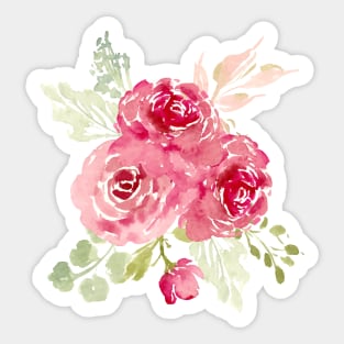 Dainty whimsy watercolor florals Sticker